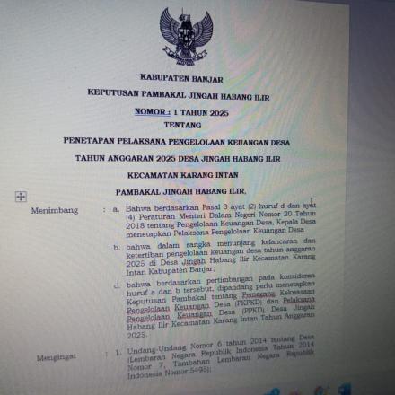 Keputusan Kepala Desa